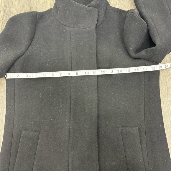 J.Crew Black Wool Pea Coat Women’s 2P Petite GUC - Picture 8 of 10
